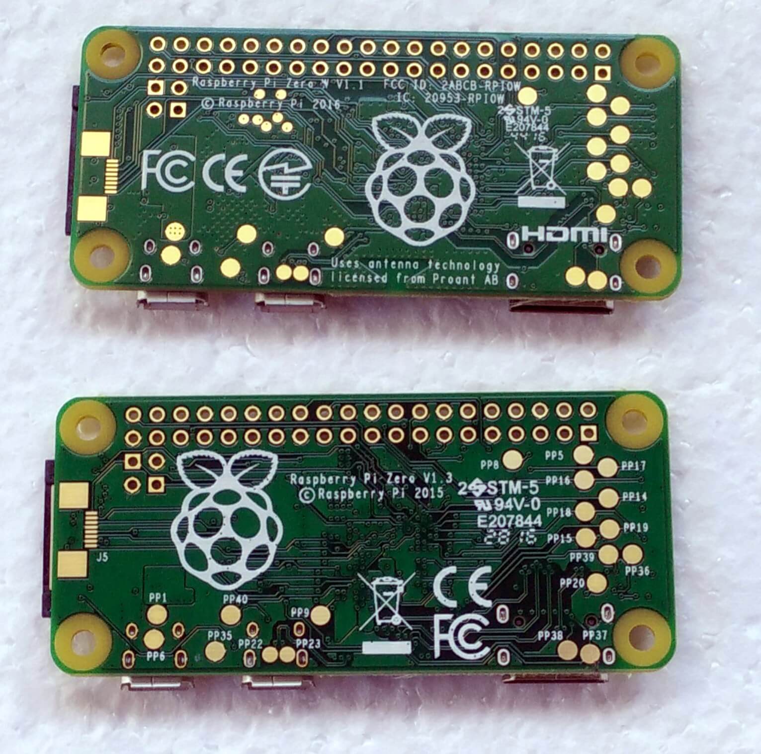 confronnto Pi Zero r