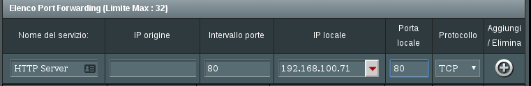 Esempio di NAT senza UPnP