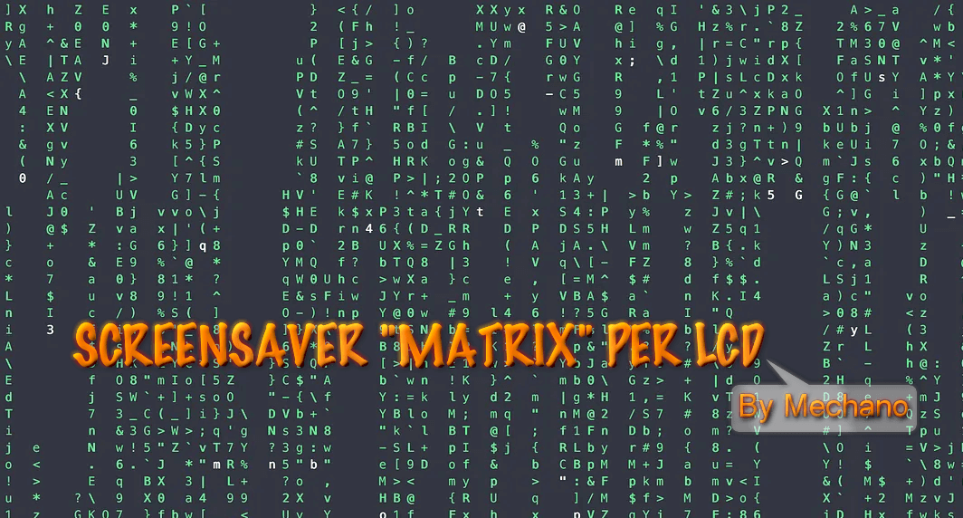 Screen saver Matrix per gli LCD collegati via GPIO RaspberryItaly
