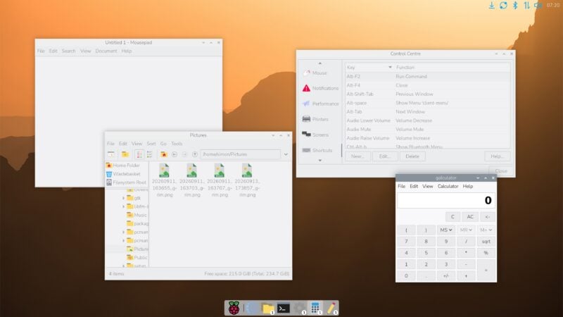 nuovo desktop Raspberry Pi
