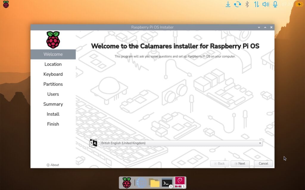 installazione PiDesktop con calamares